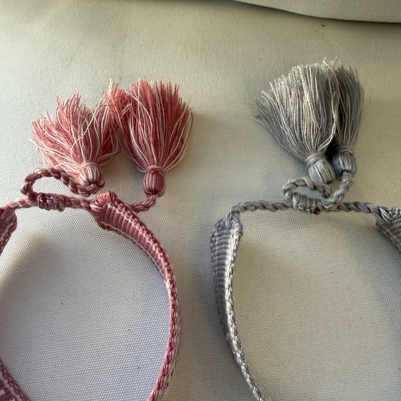 Dior Pink and Gray Woven Logo Bracelets - Picture 5 of 5